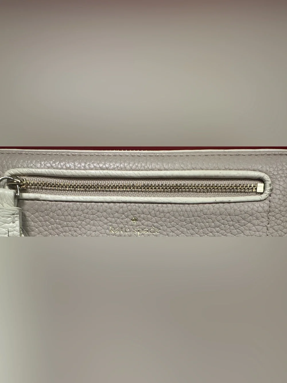 Kate Spade Zip Around Tan/Cream Wallet Tassel Accent Lots of Storage